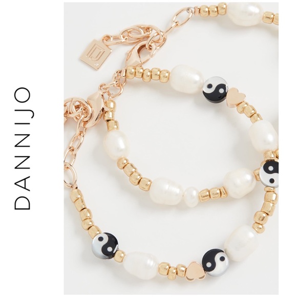 DANNIJO Jewelry - DANNIJO Valeria Bracelet Freshwater Pearl Yin Yang set NWT